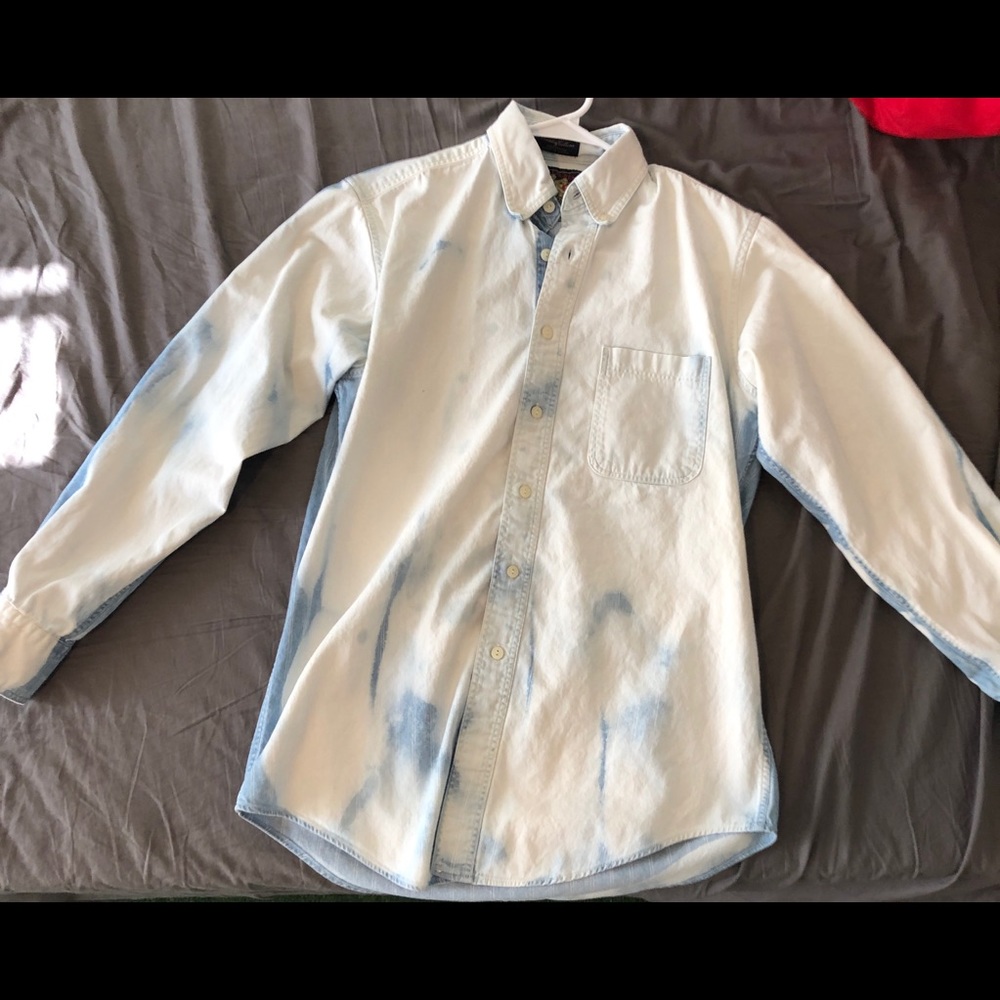 Bleached denim polo Ralph Lauren button down
